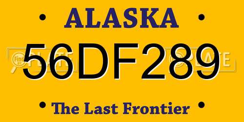 56DF289 Alaska License Plate