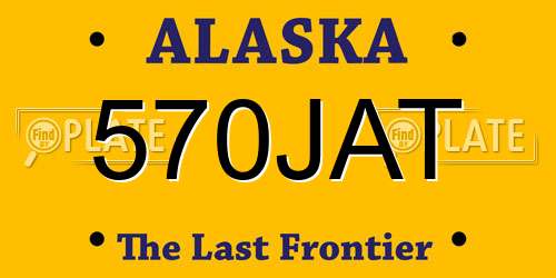 570JAT Alaska License Plate