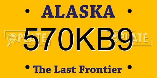 570KB9 Alaska License Plate