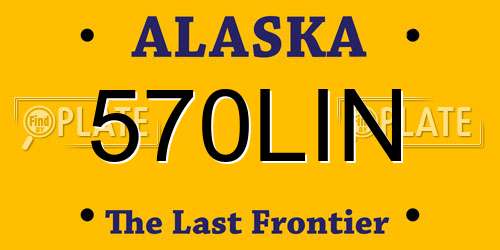 570LIN Alaska License Plate