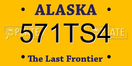 571TS4 Alaska License Plate