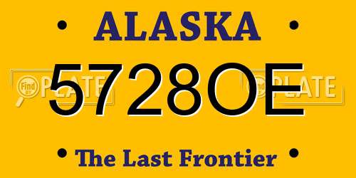 5728OE Alaska License Plate