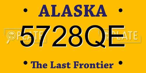 5728QE Alaska License Plate