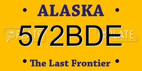 572BDE Alaska License Plate
