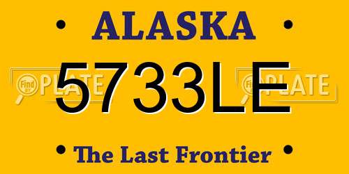 5733LE Alaska License Plate