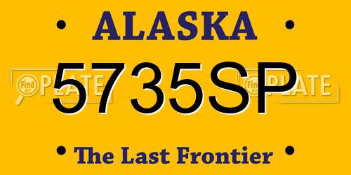 5735SP Alaska License Plate
