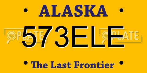 573ELE Alaska License Plate