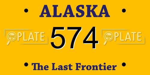 574 Alaska License Plate