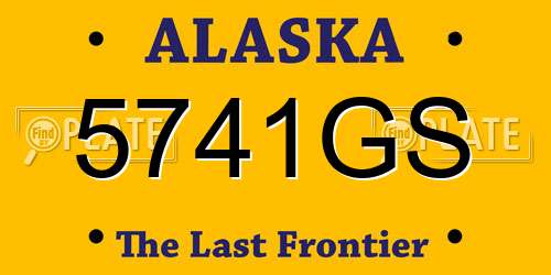 5741GS Alaska License Plate