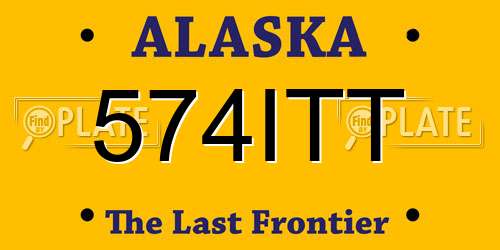 574ITT Alaska License Plate