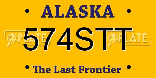 574STT Alaska License Plate