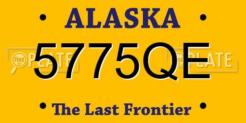 5775QE Alaska License Plate