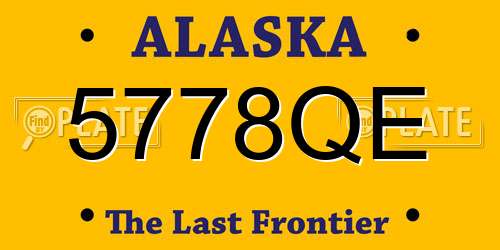 5778QE Alaska License Plate