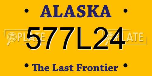 577L24 Alaska License Plate