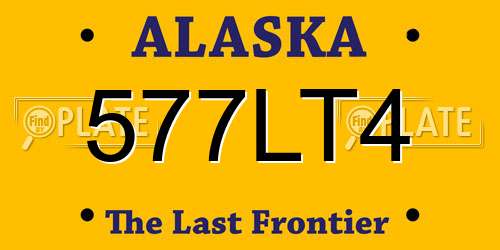577LT4 Alaska License Plate
