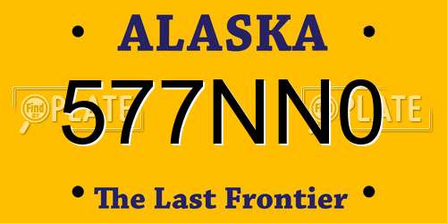 577NN0 Alaska License Plate