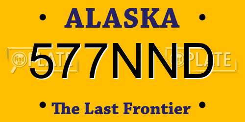 577NND Alaska License Plate