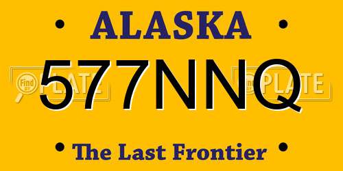 577NNQ Alaska License Plate