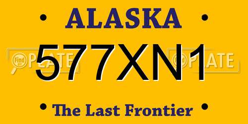 577XN1 Alaska License Plate