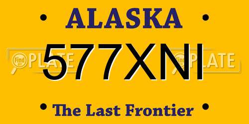 577XNI Alaska License Plate