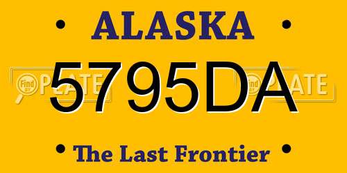 5795DA Alaska License Plate