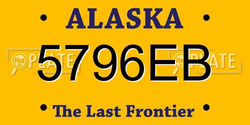 5796EB Alaska License Plate