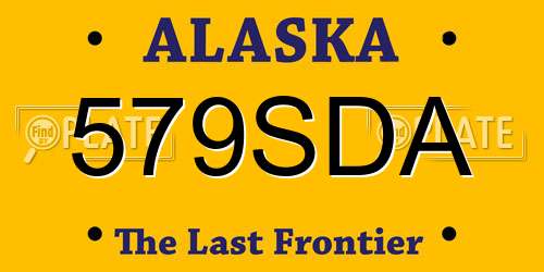 579SDA Alaska License Plate