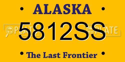 5812SS Alaska License Plate