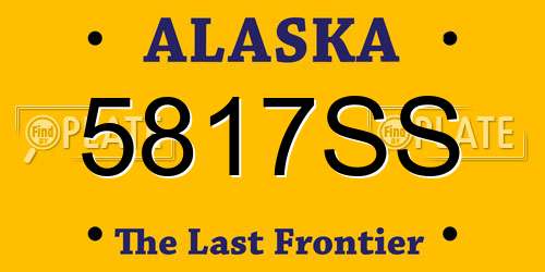 5817SS Alaska License Plate