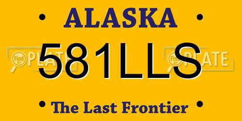 581LLS Alaska License Plate