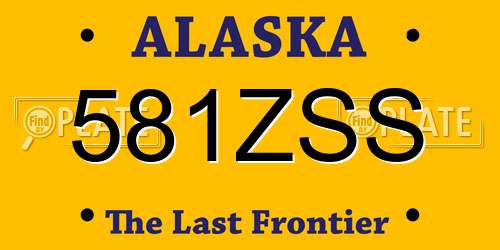 581ZSS Alaska License Plate