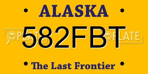582FBT Alaska License Plate