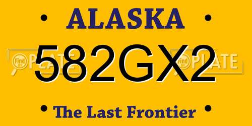 582GX2 Alaska License Plate