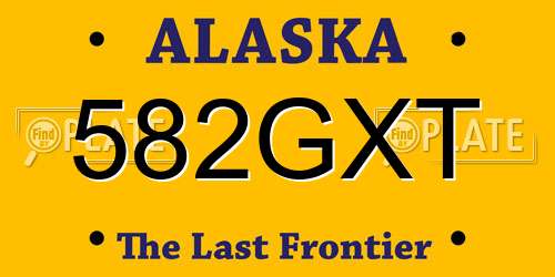 582GXT Alaska License Plate