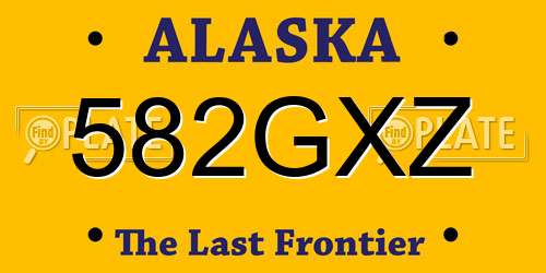 582GXZ Alaska License Plate