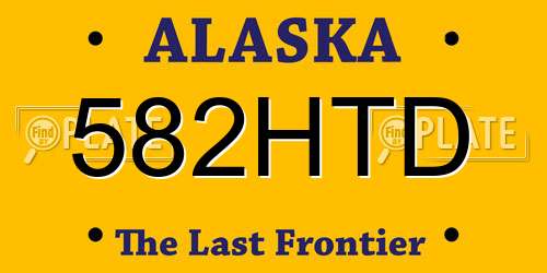 582HTD Alaska License Plate