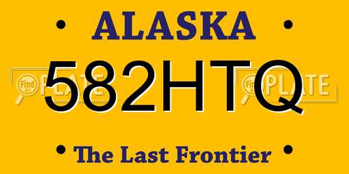 582HTQ Alaska License Plate