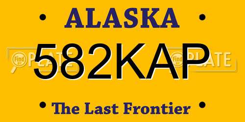 582KAP Alaska License Plate