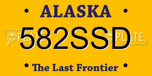 582SSD Alaska License Plate
