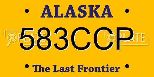 583CCP Alaska License Plate