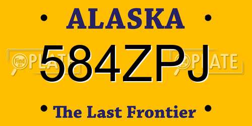 584ZPJ Alaska License Plate