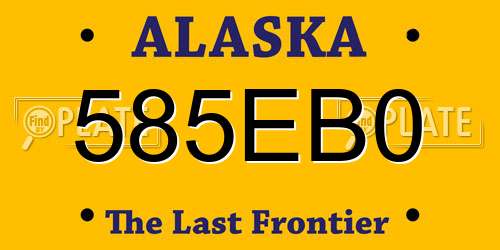 585EB0 Alaska License Plate