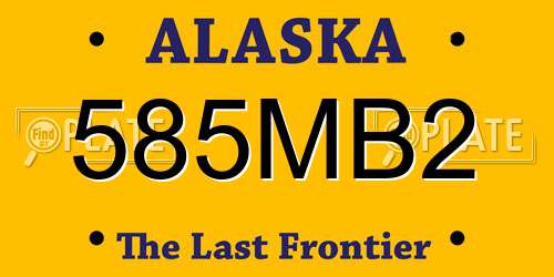 585MB2 Alaska License Plate