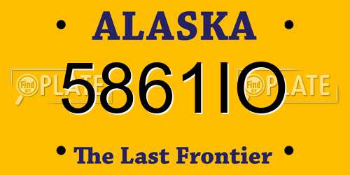 5861IO Alaska License Plate