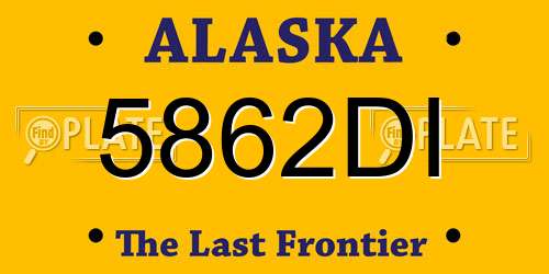 5862DI Alaska License Plate
