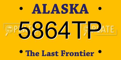 5864TP Alaska License Plate
