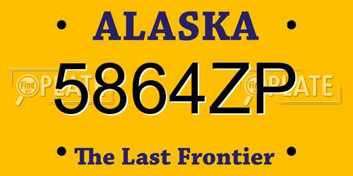 5864ZP Alaska License Plate