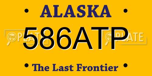 586ATP Alaska License Plate