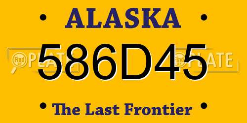 586D45 Alaska License Plate