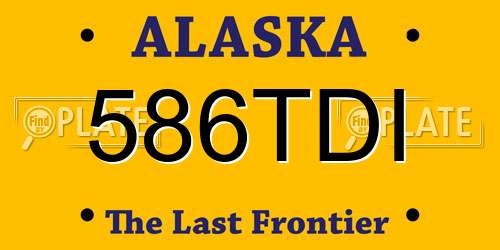 586TDI Alaska License Plate